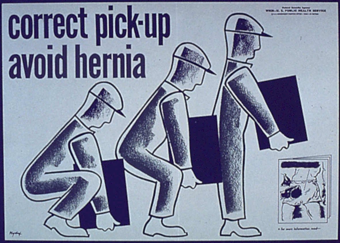 Lifting Posture Hernia Vintage Retro Advert Poster A4 Photo Print