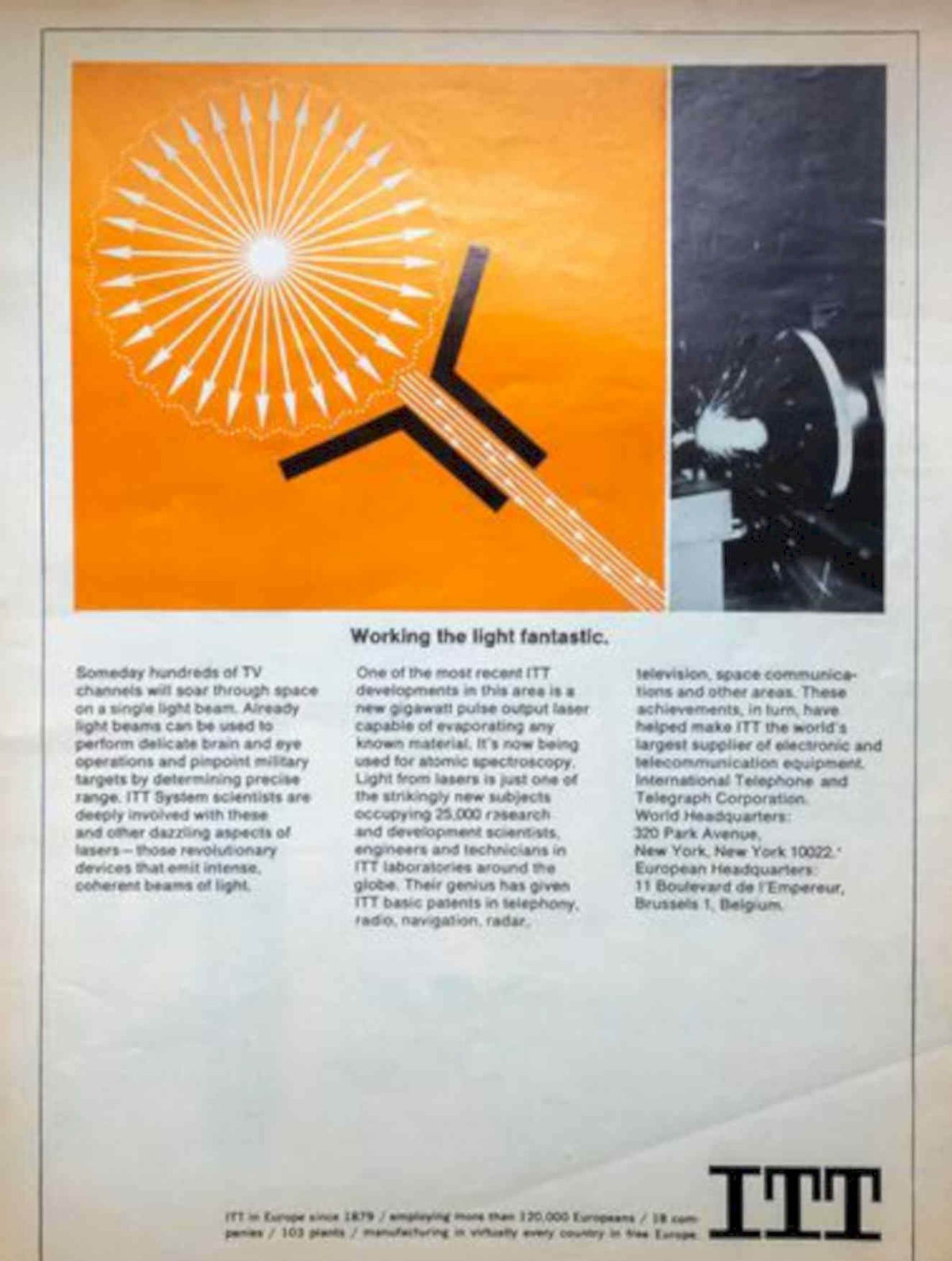Light Beams Itt Vintage Retro Advert Poster A4 Photo Print