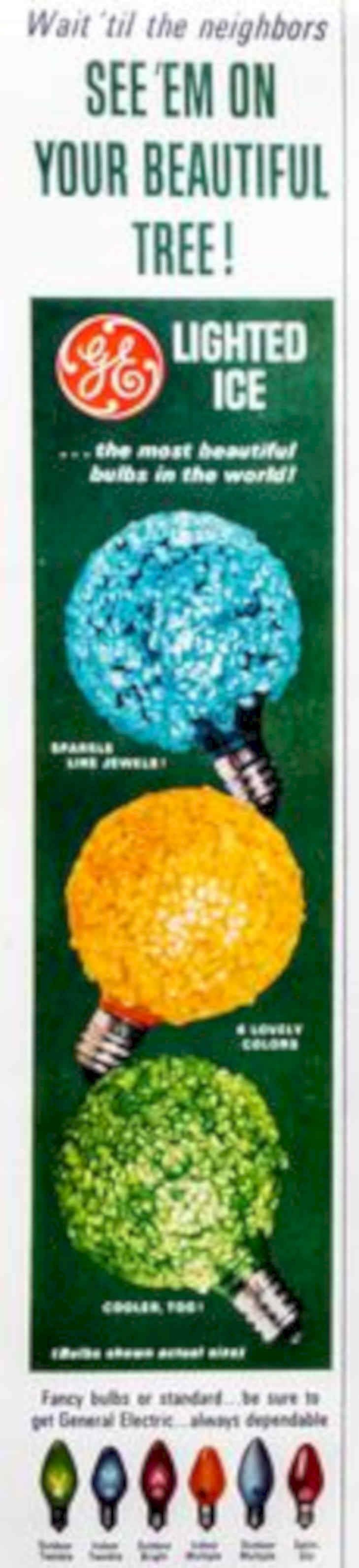 Lighted Ice Bulbs Vintage Retro Advert Poster A4 Photo Print