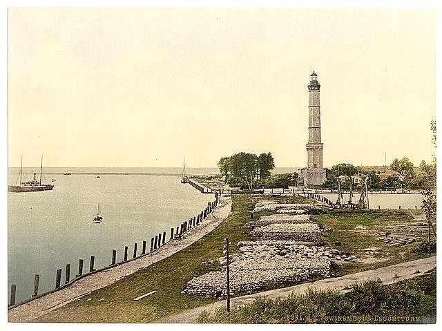 Lighthouse Swinemunde Pommeraina Vintage A4 Photo Print