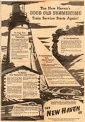 Lighthouse Train Routes Vintage Retro Advert Ads A4 Photo Print