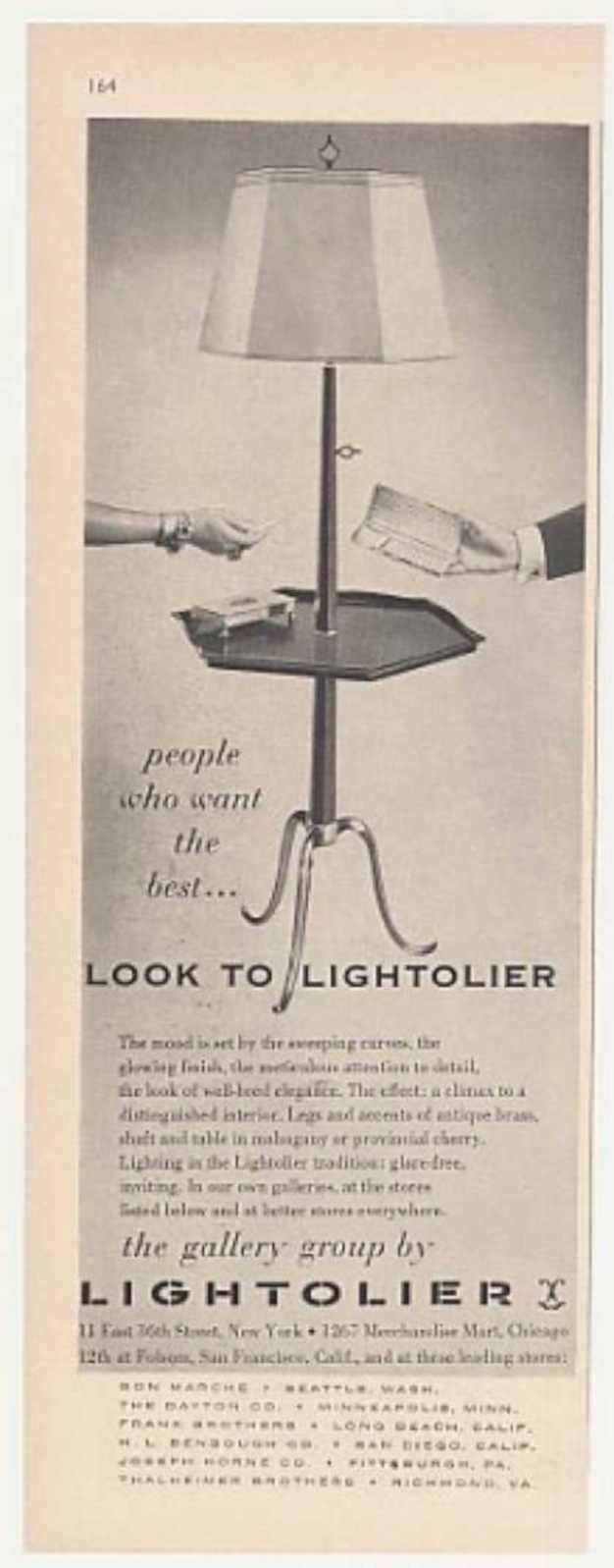 Lightolier Lamp Style Vintage Retro Advert Ads A4 Photo Print