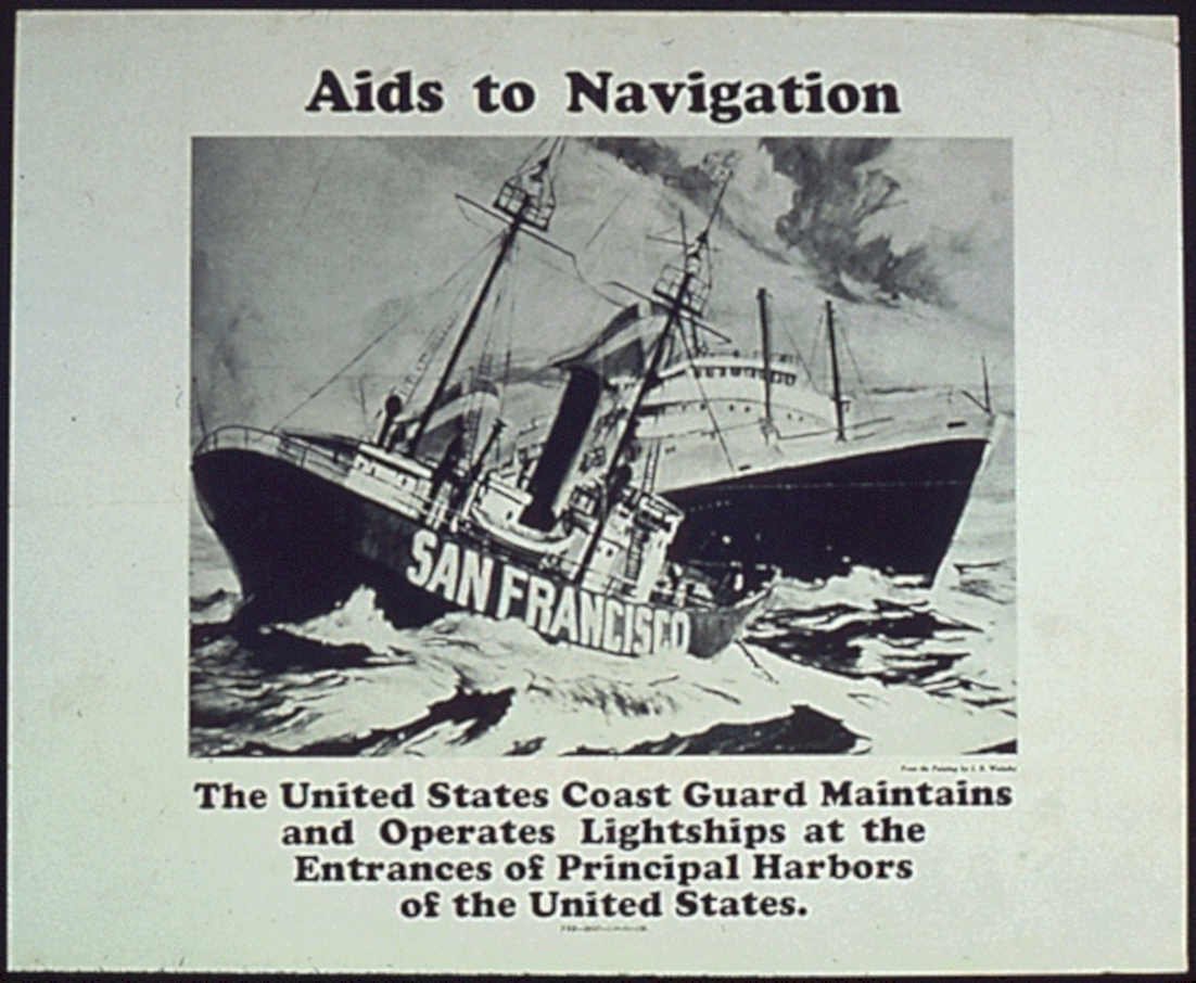 Lightship San Francisco Vintage Retro Advert Ads A4 Photo Print