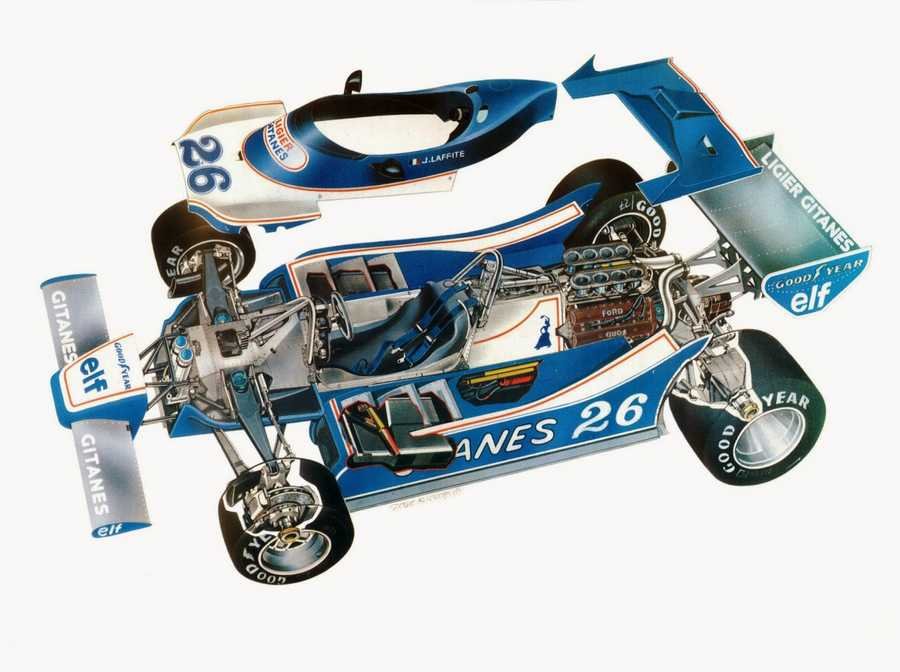 Ligier JS11 cutaway A4 Photo Print