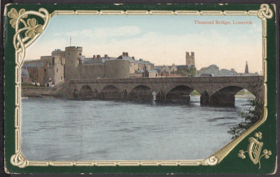 Limerick Thomond Bridge On River Shannon Vintage A4 Photo Print