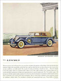 Lincoln 1930s Vintage Retro Advert Poster A4 Photo Print