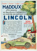 Lincoln 32 Maddux Vintage Retro Advert Poster A4 Photo Print