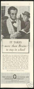 Lincoln Boy School Vintage Retro Advert Ads A4 Photo Print