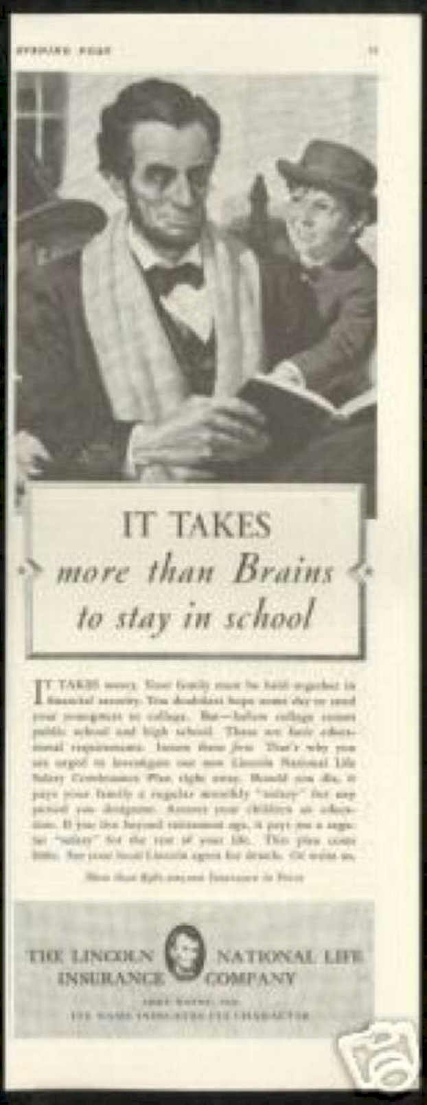 Lincoln Boy School Vintage Retro Advert Ads A4 Photo Print