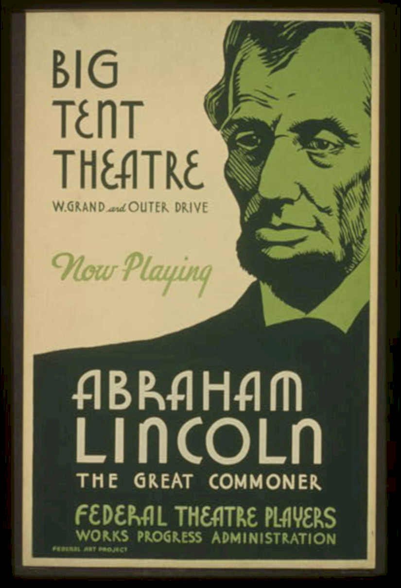 Lincoln Theater Poster Vintage Retro Advert Poster A4 Photo Print