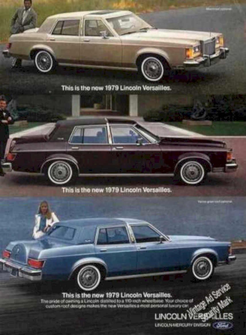 Lincoln Versailles 1979 Vintage Retro Advert Ads A4 Photo Print
