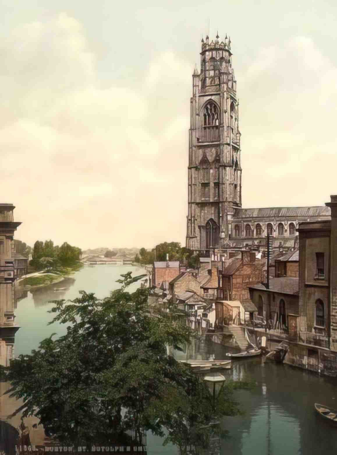 Lincolnshire Boston St Botolph's Church Vintage A4 Photo Print