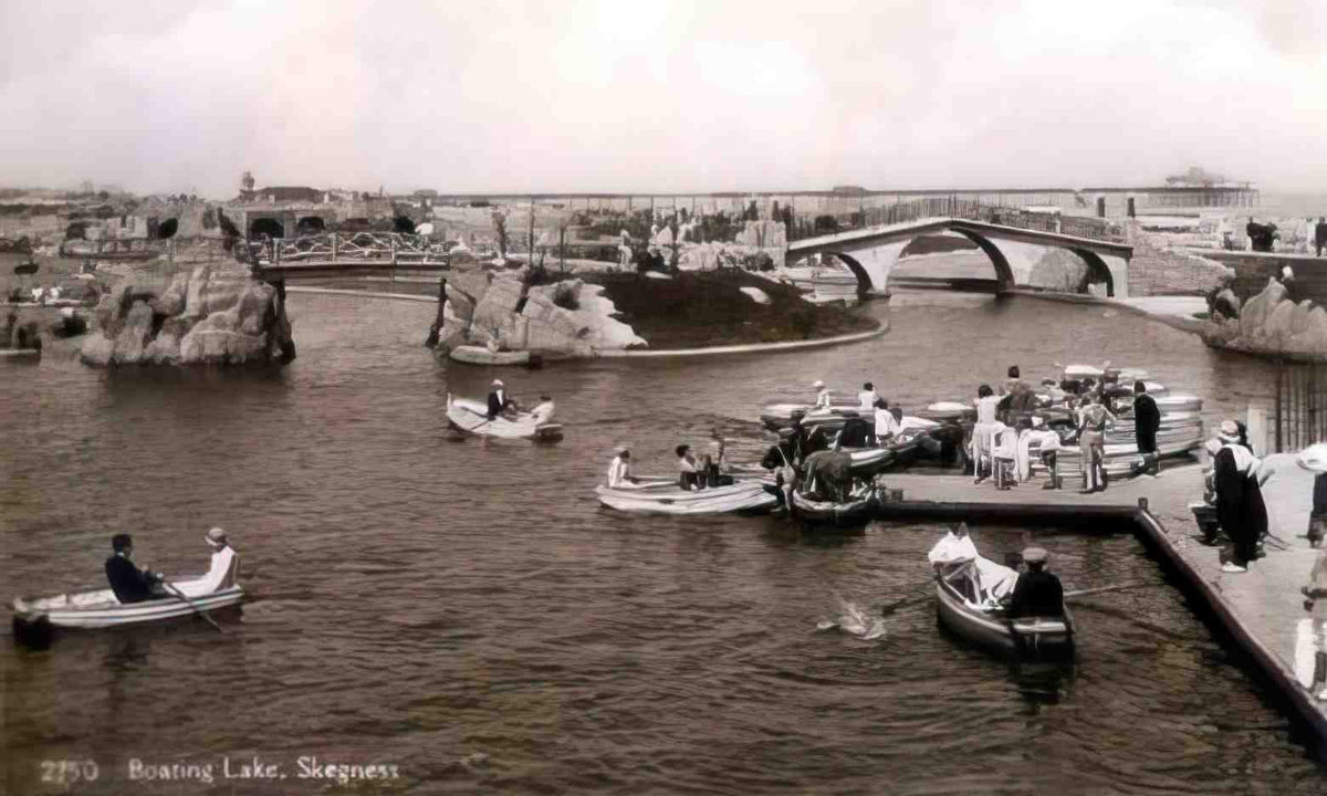 Lincolnshire Skegness Boating Lake 1930s Vintage A4 Photo Print