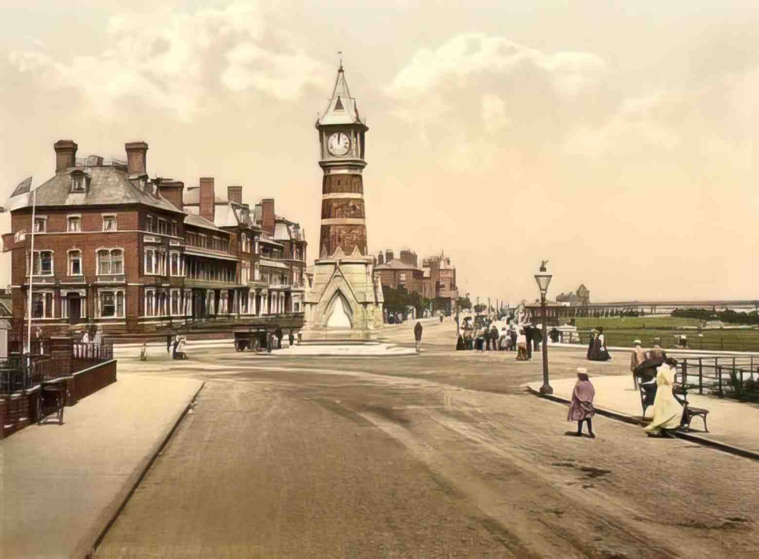 Lincolnshire Skegness Tower and Parade Vintage A4 Photo Print