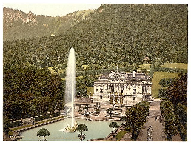 Linderhof Castle Upper Bavaria Vintage A4 Photo Print