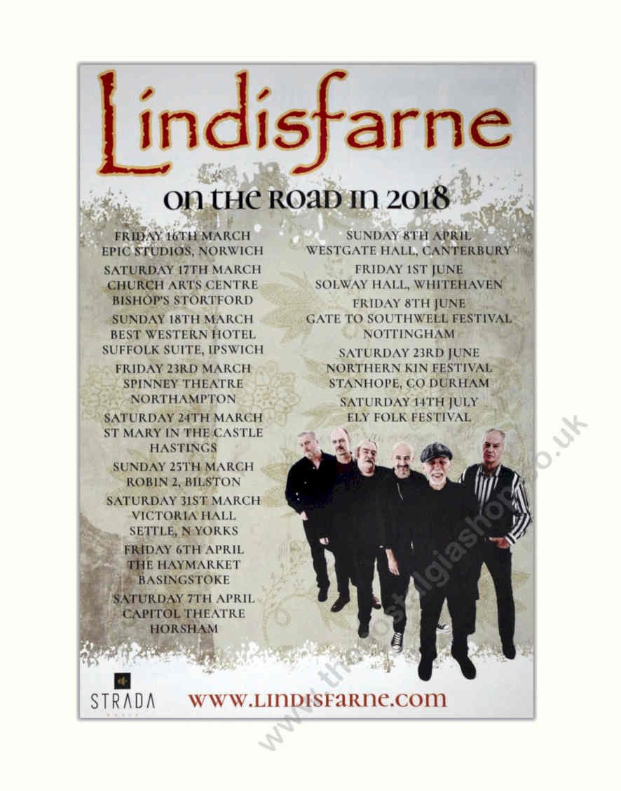 Lindisfarne Tour 2018 Vintage Retro Advert Poster A4 Photo Print