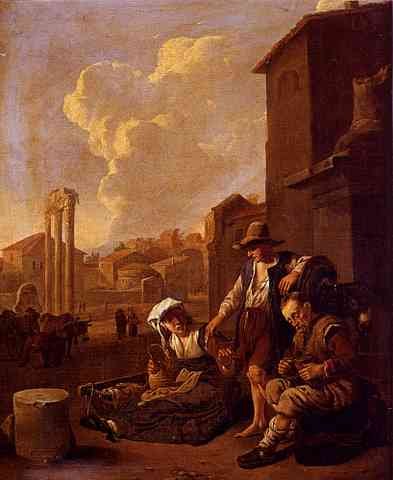 Lingelbach Johannes Peasant Family Having Bread And Wine A4 Photo Print