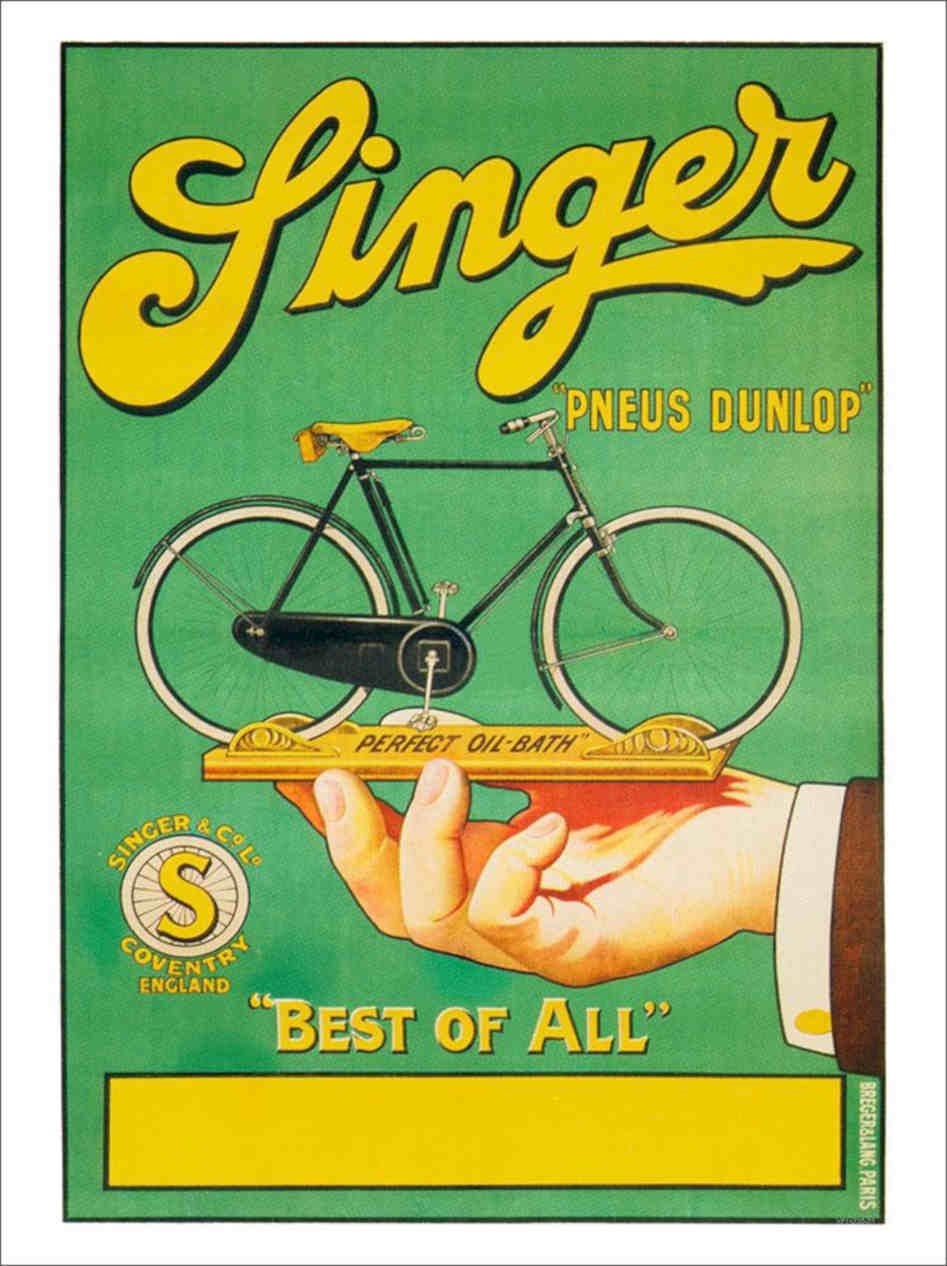 Linger Bicycle Bike Poster Vintage Retro Advert Poster A4 Photo Print