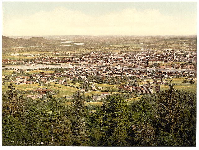 Lintz II general view Upper Austria Vintage A4 Photo Print