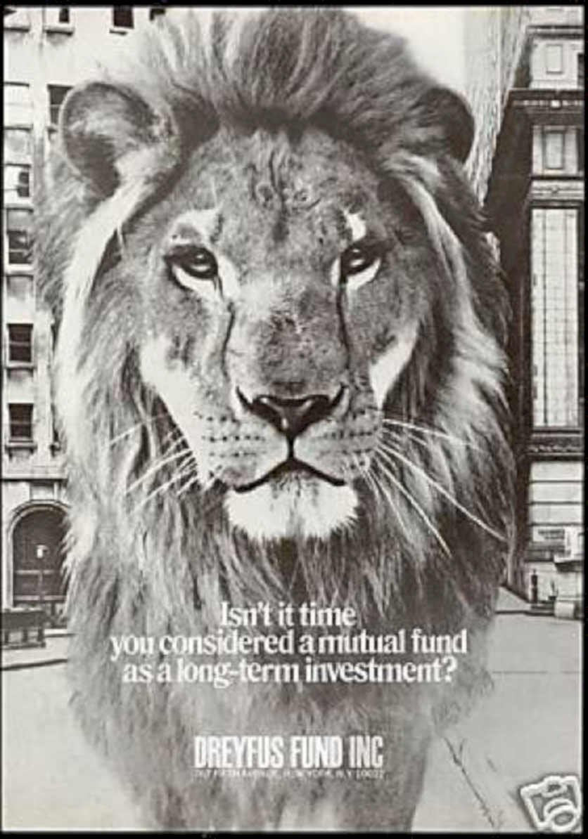 Lion Fund Dreyfus Vintage Retro Advert Ads A4 Photo Print