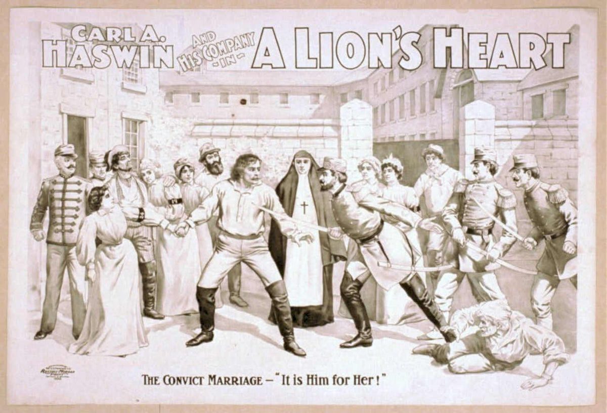 Lion Heart Marriage Vintage Retro Advert Poster A4 Photo Print