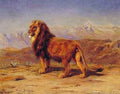 Lion in a Landscape A4 Photo Print