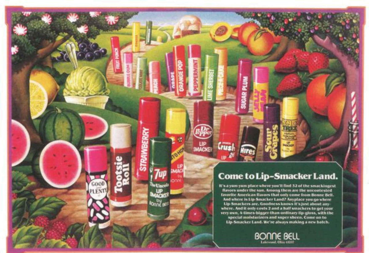 Lip Smacker Land Vintage Retro Advert Poster A4 Photo Print