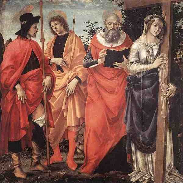 Lippi Filippino Four Saints Altarpiece C1483 A4 Photo Print