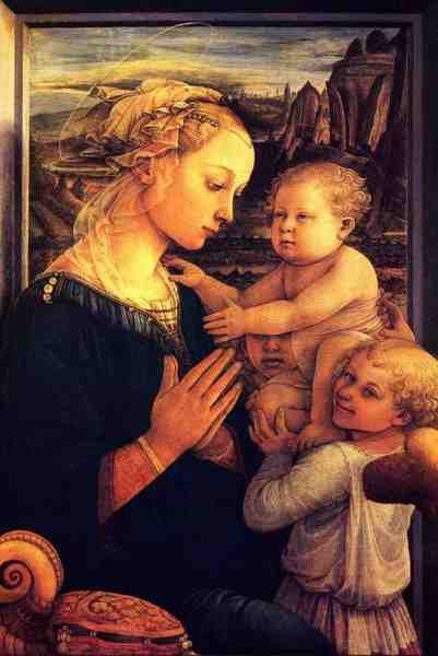 Lippi Filippino Virgin With Children A4 Photo Print