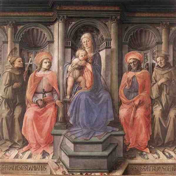 Lippi Fra Filippo Madonna Enthroned With Saints A4 Photo Print