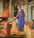 Lippi Fra Filippo The Annunciation Wih Two Kneeling Donors A4 Photo Print