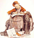 Little Boy Writing A Letter A4 Photo Print