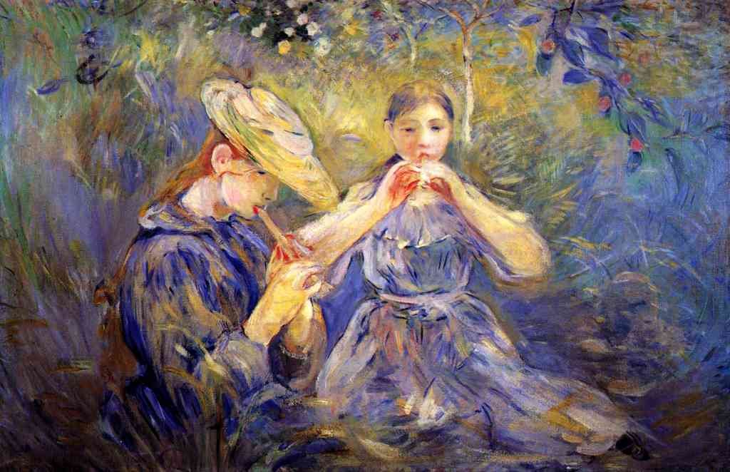 Little Flute Players Morisot A4 Photo Print