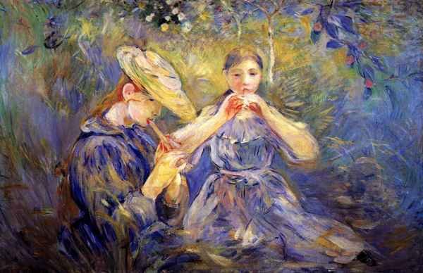 Little Flute players by Morisot A4 Photo Print