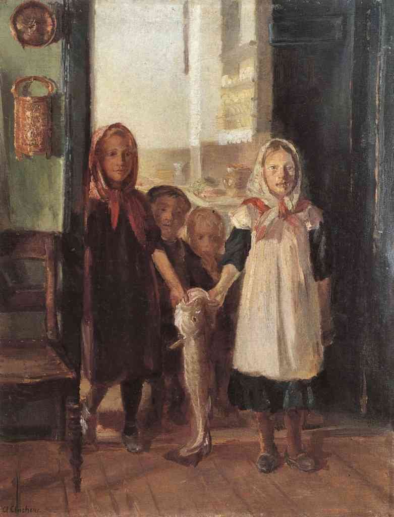 Little Girl With A Cod Anna Ancher Impressionism European A4 Photo Print