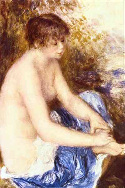 Little Nude in Blue by Renoir Impressionism A4 Photo Print