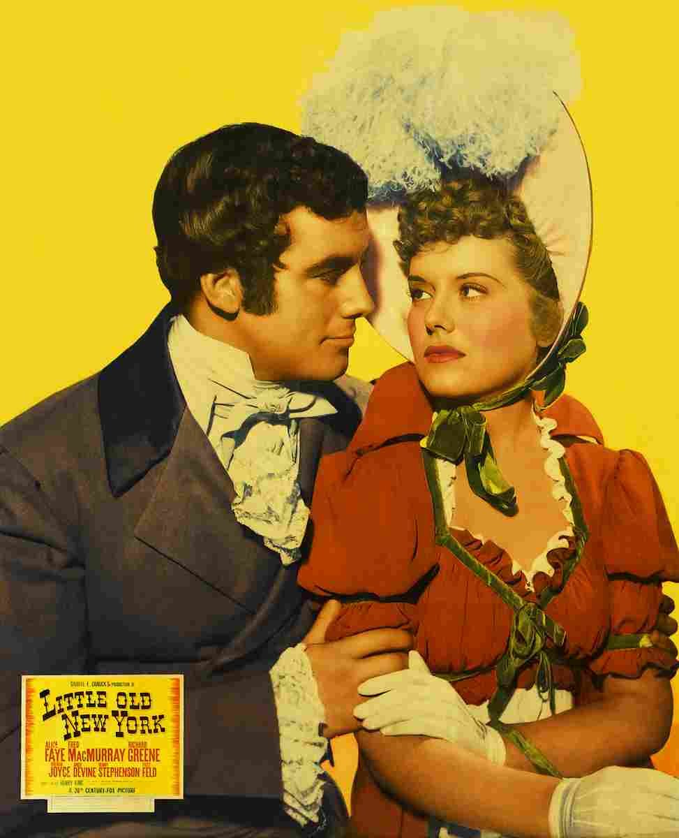 Little Old New York 1940 04  film star poster A4 Photo Print