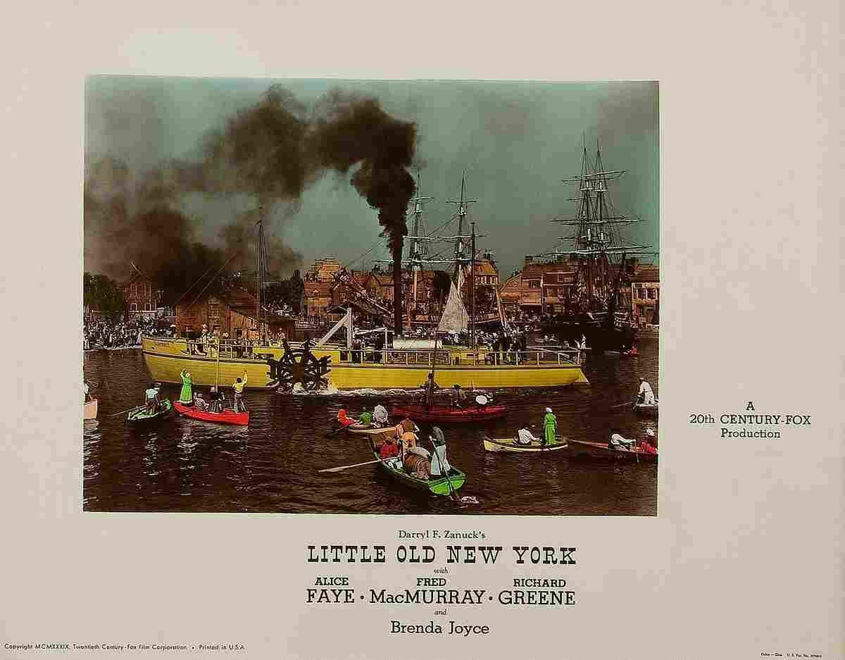 Little Old New York 1940 12  film star poster A4 Photo Print