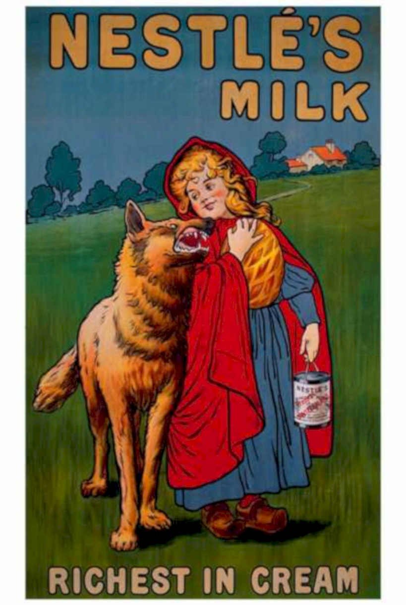 Little Red Wolf Vintage Retro Advert Ads A4 Photo Print
