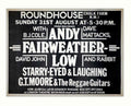 Live Music Roundhouse Vintage Retro Advert Poster A4 Photo Print