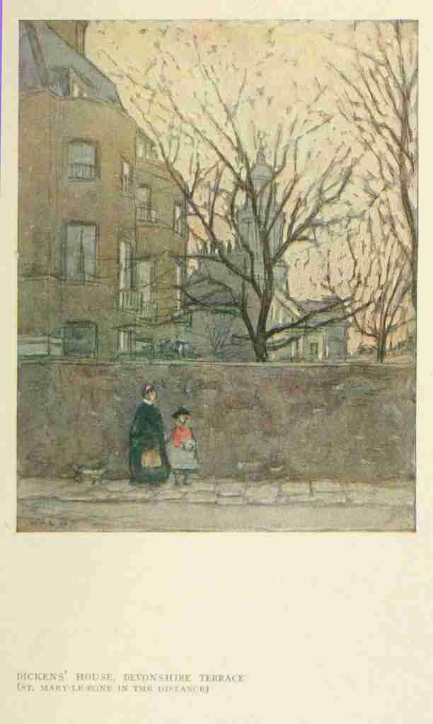 Livens Horace 1862 1936 More Wanderings in London 1916 Dickens House Devonshire Terrace A4 Photo Print
