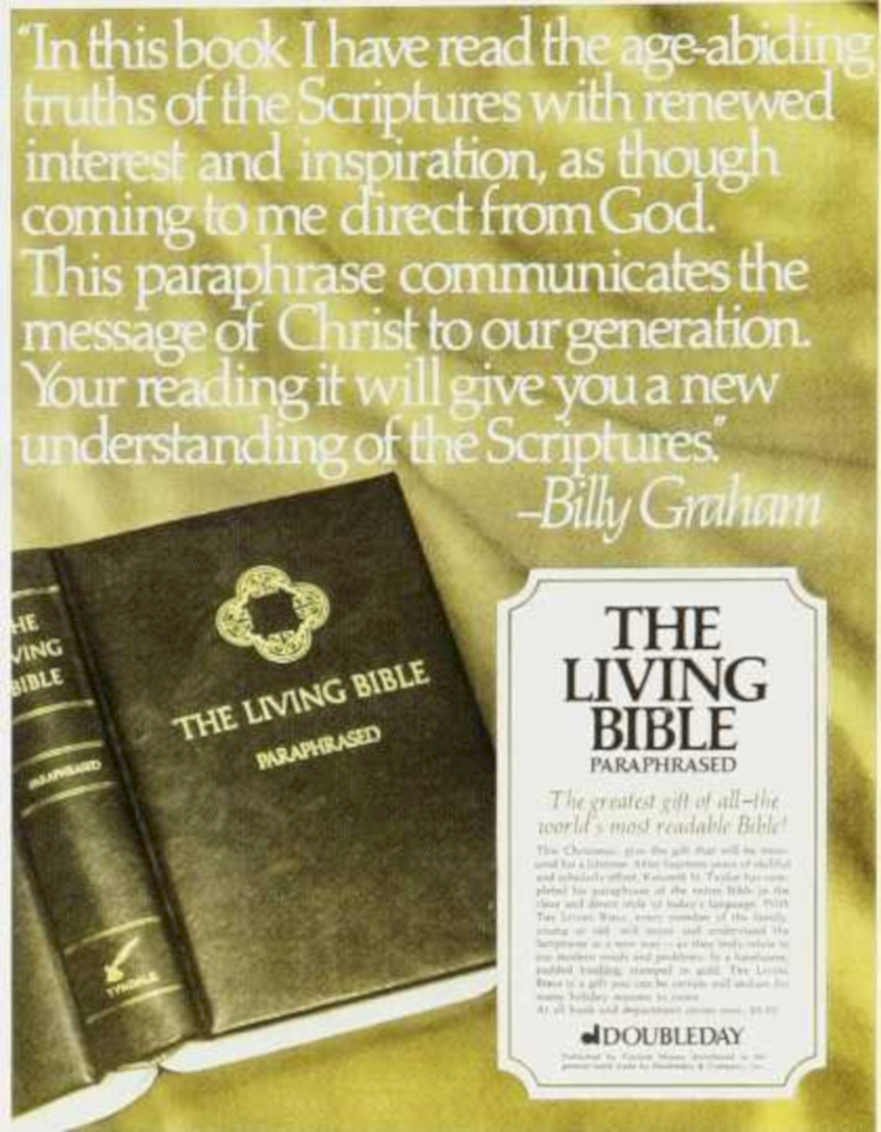 Living Bible Book Vintage Retro Advert Ads A4 Photo Print