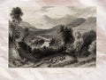 Llangollen Valley Wales Uk Meyer 1840 Vintage A4 Photo Print