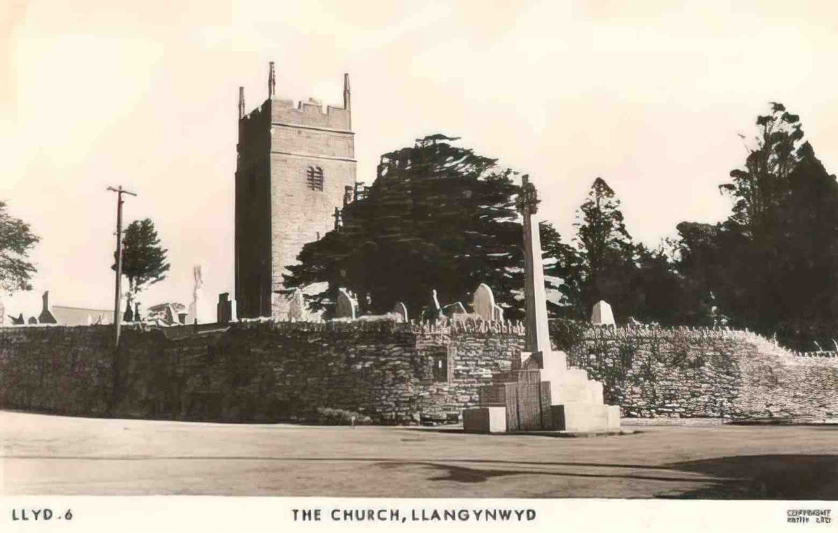 Llangynwyd The Church Vintage A4 Photo Print
