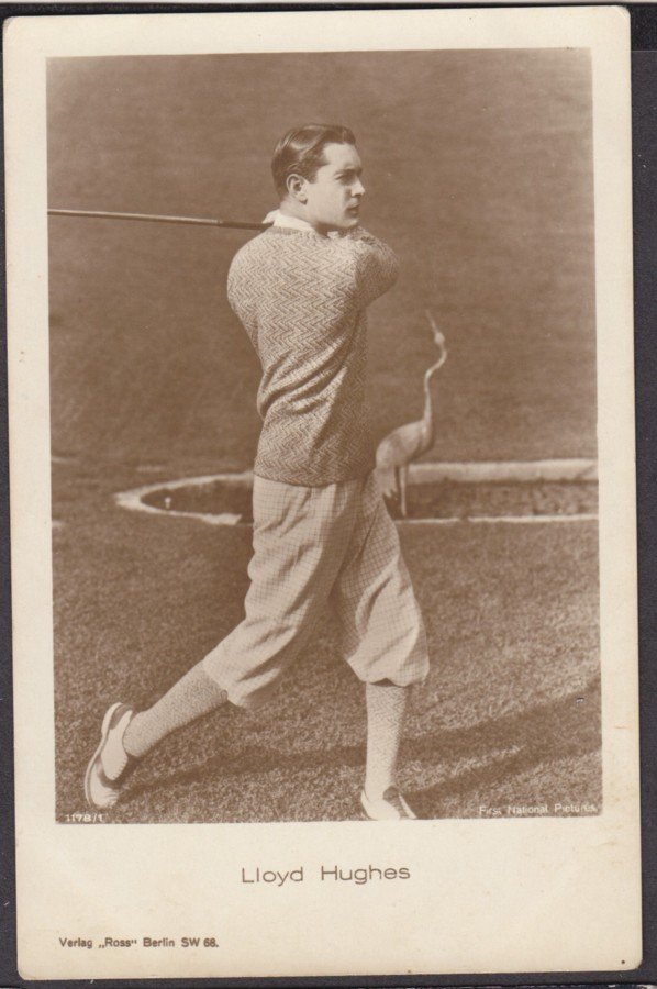 Lloyd Hughes Plays Golf Vintage A4 Photo Print