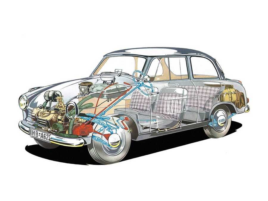 Lloyd LP 600 1955 cutaway A4 Photo Print