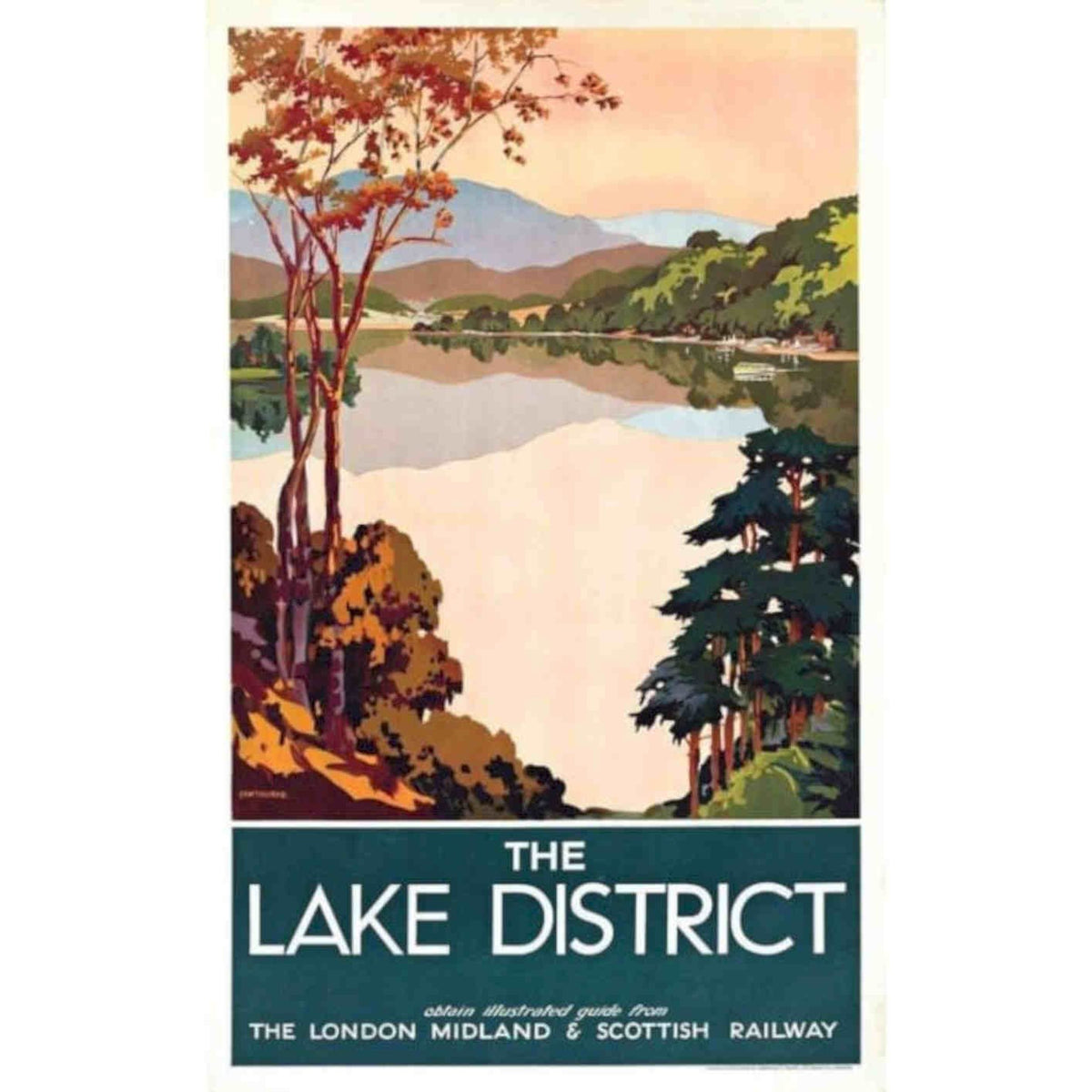 Lms Lake District Railway Artw Vintage Retro Advert Poster A4 Photo Print