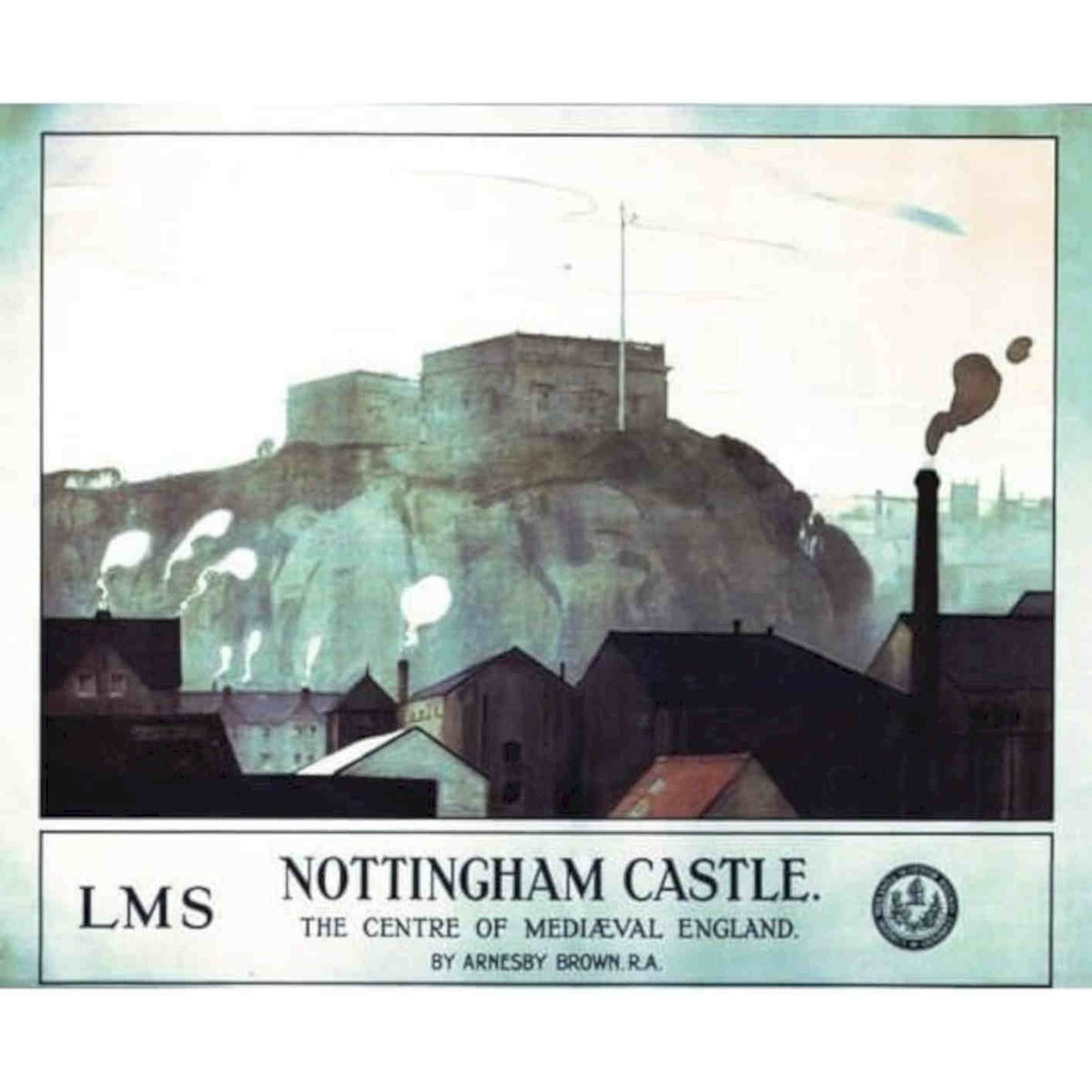 Lms Nottingham Castle Railway Visua Vintage Retro Advert Poster A4 Photo Print