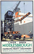 Lner Dock Middlesbrough Vintage Retro Advert Poster A4 Photo Print