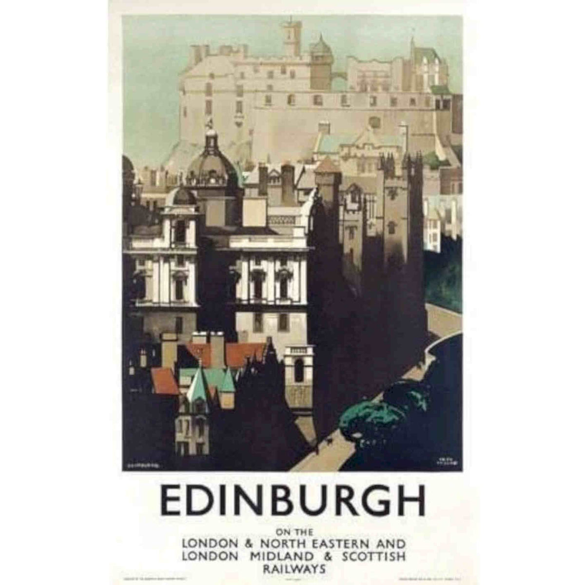 Lner Lms Edinburgh Railway Art Vintage Retro Advert Poster A4 Photo Print